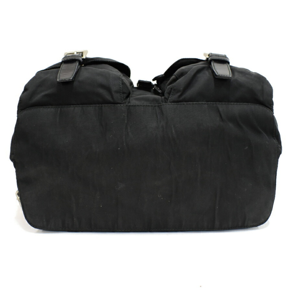 Prada Nylon Leather Backpack Rucksack Backpack Bl… - image 5